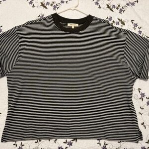 Madewell Cream Green Stripe Top NWOT Size Medium